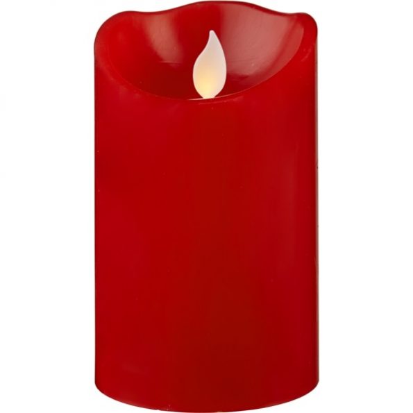 LED Vaska svece Star Trading M-twinkle, sarkana, 12,50cm, IP20, 2xAA, ar taimeri