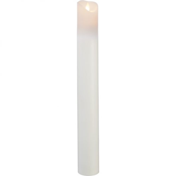 LED Vaska svece Star Trading M-twinkle, balta, 40cm, IP20, 2xAA, ar taimeri
