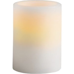 LED Vaska svece Star Trading Sharp, balta, 10cm, IP20, 3xAAA, ar taimeri