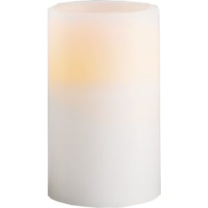 LED Vaska svece Star Trading Sharp, balta, 12.50cm, IP20, 3xAAA, ar taimeri