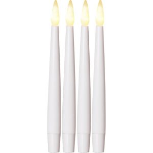 LED Vaska svece Star Trading Paulina, 4gb, balta, 15,50cm, IP20, 4xAAA, ar taimeri