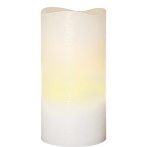 LED Vaska svece Star Trading May, balta, 15cm, IP20, 3xAAA, ar taimeri