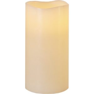 LED Vaska svece Star Trading Candle Big, balta, 20cm, IP20, 3xAAA, ar taimeri