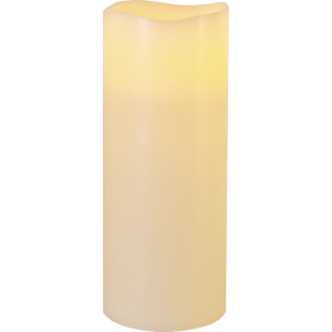 LED Vaska svece Star Trading Candle Big, balta, 25cm, IP20, 3xAAA, ar taimeri