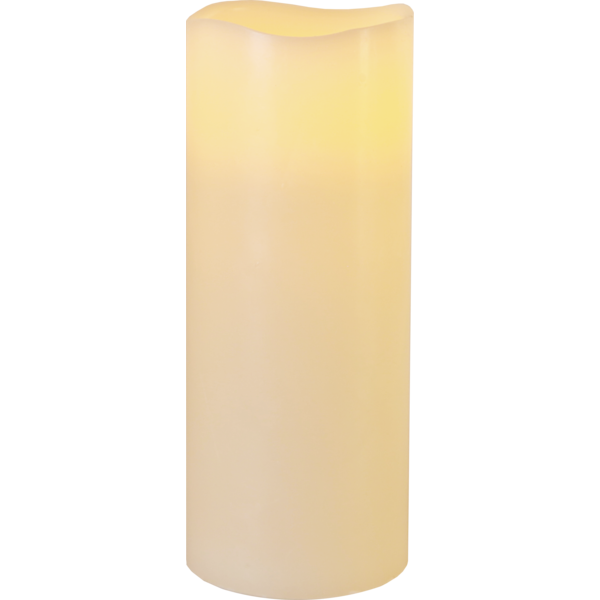 LED Vaska svece Star Trading Candle Big, balta, 25cm, IP20, 3xAAA, ar taimeri