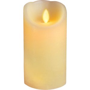 LED Vaska svece Star Trading Twinkle, balta, 15cm, IP20, 2xAA, ar taimeri