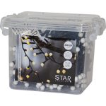 LED āra virtene Star Trading Berry Mini, silti balta, 6m, 300LED, IP44, ar taimeri, 8 režīmi