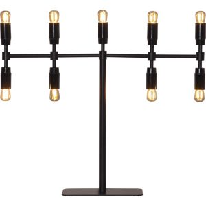 LED dekoratīvais svečturis Star Trading Twice E10 42cm, 9LED, IP20, melns