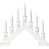 LED dekoratīvais svečturis Star Trading Sara E10, 38cm, 7LED, IP20, balts