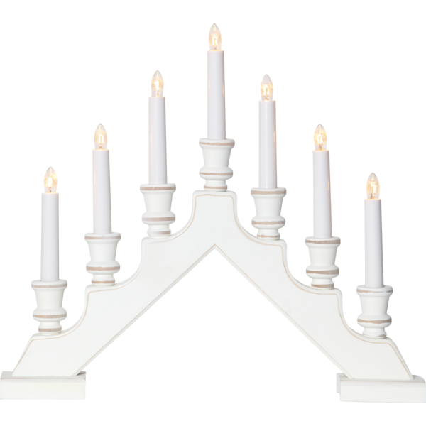 LED dekoratīvais svečturis Star Trading Sara E10, 38cm, 7LED, IP20, balts