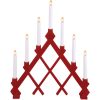 LED dekoratīvais svečturis Star Trading Rut E10, 53cm, 7LED, IP20, sarkans