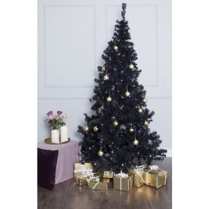Āra mākslīgā egle ar LED gaismām Star Trading Ottawa, 2,1m, 260LED, CW, IP44, melna