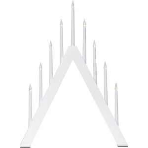 LED dekoratīvais svečturis Star Trading Jazz , 48cm, 9LED, IP20, balts