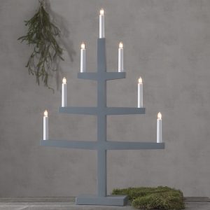 LED dekoratīvais svečturis Star Trading Tripp, 77cm, 7LED, IP20, pelēks LED dekoratīvais svečturis Star Trading Tripp, 77cm, 7LED, IP20, pelēks