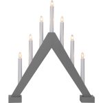 LED dekoratīvais svečturis Star Trading Trill E10, 47cm, 7LED, IP20, pelēks