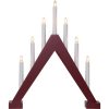 LED dekoratīvais svečturis Star Trading Trill E10, 47cm, 7LED, IP20, sarkans