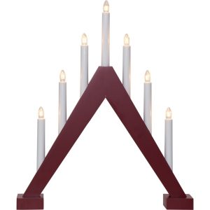 LED dekoratīvais svečturis Star Trading Trill E10, 47cm, 7LED, IP20, sarkans
