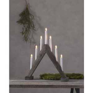 LED dekoratīvais svečturis Star Trading Trill E10, 47cm, 7LED, IP20, brūns LED dekoratīvais svečturis Star Trading Trill E10, 47cm, 7LED, IP20, brūns