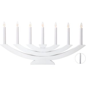 LED dekoratīvais svečturis Star Trading Navida, 30cm, 7LED, IP20, balts