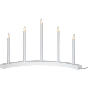 LED dekoratīvais svečturis Star Trading Accent, 36cm, 5LED, IP20, balts