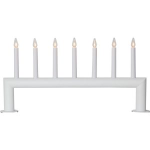 LED dekoratīvais svečturis Star Trading Circum , 29cm, 7LED, IP20, balts