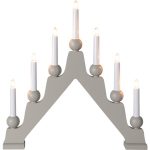 LED dekoratīvais svečturis Star Trading Emma E10, 45cm, 7LED, IP20, bēšs