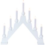 LED dekoratīvais svečturis Star Trading Emma E10, 45cm, 7LED, IP20, balts