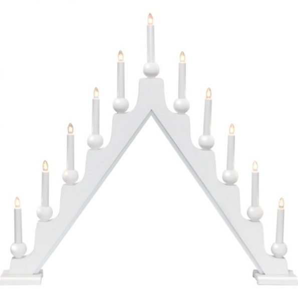 LED dekoratīvais svečturis Star Trading Stellan, 69cm, 11LED, IP20, balts