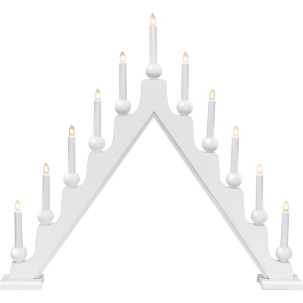LED dekoratīvais svečturis Star Trading Stellan, 69cm, 11LED, IP20, balts