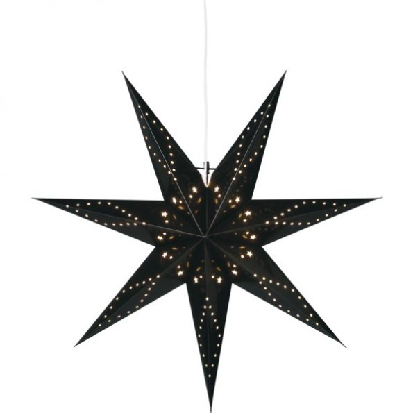 LED dekorācija Zvaigzne KATABO, Star Trading, melna, 1x1m, E14, Max. 25W, IP20