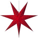 LED dekorācija Zvaigzne SENSY, Star Trading, sarkana, 70x70cm, E14, Max. 25W, IP20