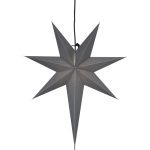 LED dekorācija Zvaigzne OZEN, Star Trading, pelēka, 55x65cm, E14, Max. 25W, IP20