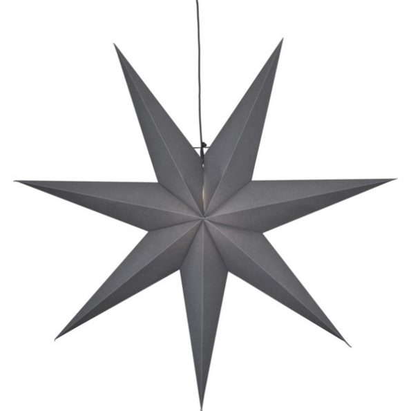 LED dekorācija Zvaigzne OZEN, Star Trading, pelēka, 1x1m, E14, Max. 25W, IP20
