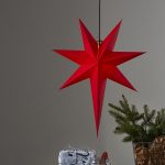 LED dekorācija Zvaigzne FROZEN, Star Trading, sarkana, 55x65cm, E14, Max. 25W, IP20