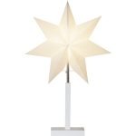 LED dekorācija Zvaigzne KARO, Star Trading, balta, 55x34cm, E14, Max. 25W, IP20