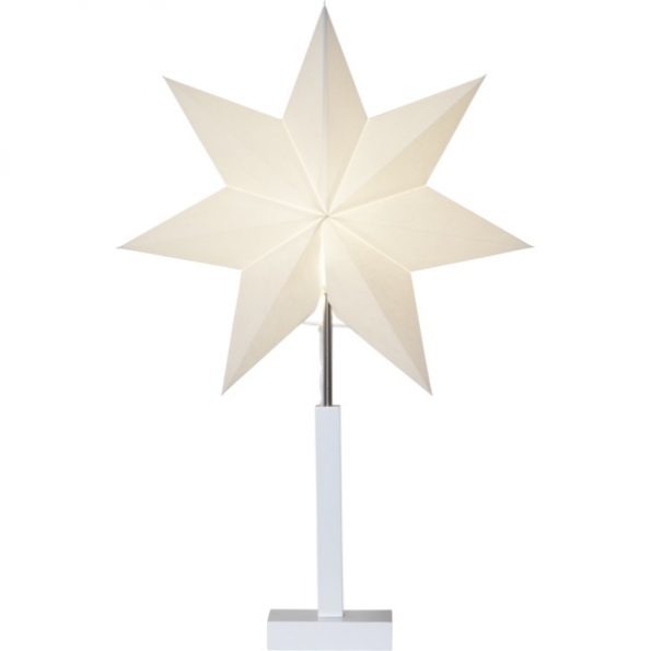 LED dekorācija Zvaigzne KARO, Star Trading, balta, 68x43cm, E14, Max. 25W, IP20