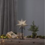 LED dekorācija Zvaigzne OZEN, Star Trading, balta, 55x34cm, E14, Max. 25W, IP20