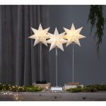 LED dekorācija Zvaigzne TOTTO, Star Trading, ozola krāsā, 80x34cm, E14, Max. 25W, IP20