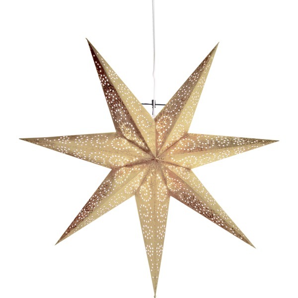LED dekorācija Zvaigzne ANTIQUE, Star Trading, zelta, 60x60cm, E14, Max. 25W, IP20