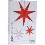 LED dekorācija Zvaigzne DOT, Star Trading, sarkana, 54x54cm, E14, Max. 25W, IP20