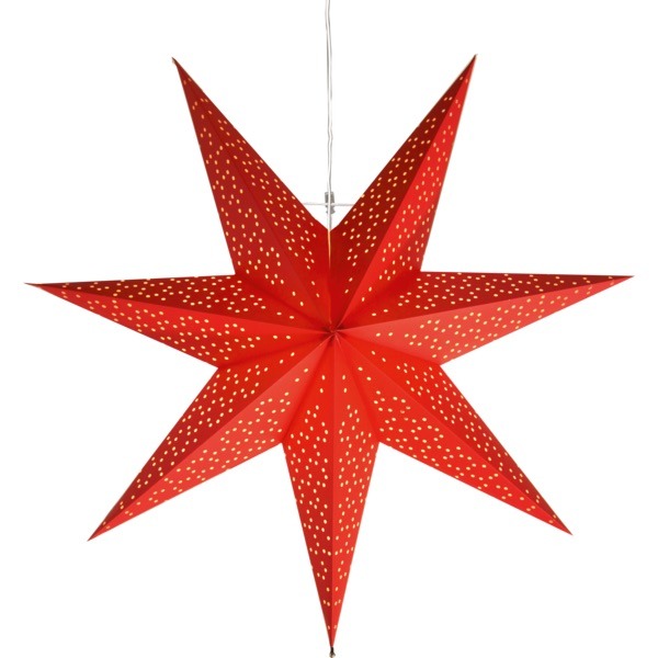 LED dekorācija Zvaigzne DOT, Star Trading, sarkana, 54x54cm, E14, Max. 25W, IP20
