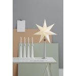LED dekoratīvais svečturis Star Trading Paint Snow , 44cm, 5LED, IP20, balts
