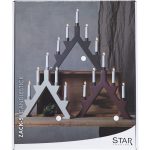 LED dekoratīvais svečturis Star Trading Zack E10, 41cm, 5LED, IP20, pelēks
