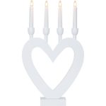 LED dekoratīvais svečturis Star Trading Dala , 47cm, 4LED, IP20, balts
