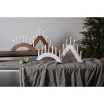 LED dekoratīvais svečturis Star Trading Viking E10, 37cm, 7LED, IP20, balts