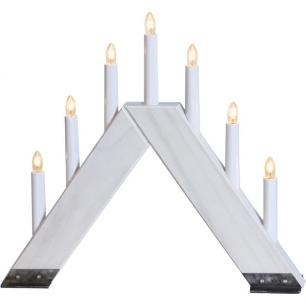 LED dekoratīvais svečturis Star Trading Viking E10, 37cm, 7LED, IP20, balts