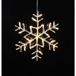 LED āra dekors Sniegpārsla Star Trading Antarctica, WW, 40cm, 24LED, 3,6W, IP44