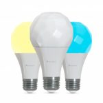 Viedās LED spuldzes 3gb. Nanoleaf Essentials Smart E27, A60, 9W, 1100lm, 2700 – 6500K, RGBW