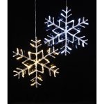 LED āra dekors Sniegpārsla Star Trading Antarctica, WW, 40cm, 24LED, 3,6W, IP44