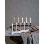 LED dekoratīvais svečturis Star Trading Flow, 29cm, 5LED, IP20, balts